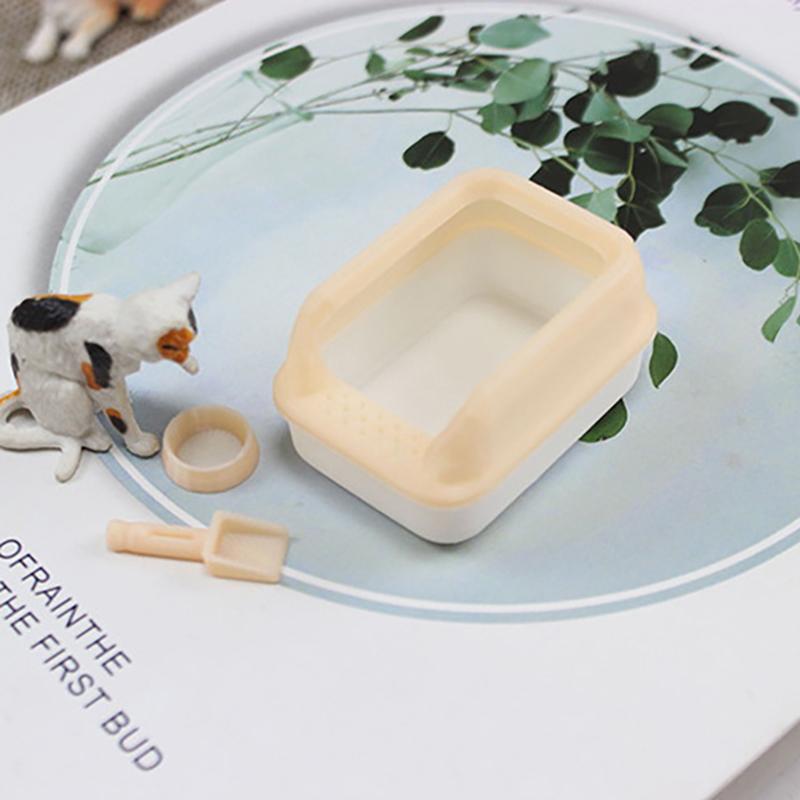 3шт/комплект украшения для дома 1:12 кукольных миниатюрных кошачьих туалетов, модель мини-лопаты, зоотовары для кукол, аксессуары для игрушек