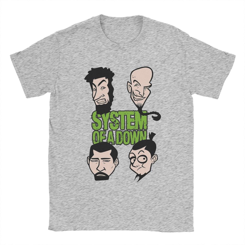 S.O.A.D Зеленая Хэви-метал группа Футболки System Of A Down Одежда из чистого хлопка Мода Футболка с коротким рукавом и круглым вырезом
