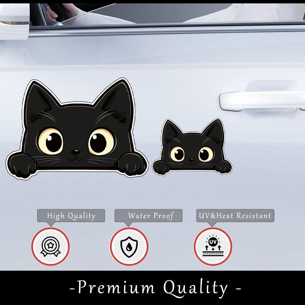 Scratch Covering PVC Decals Peek-a-Boo Funny Kitty Decals Car Window Decals Laptop