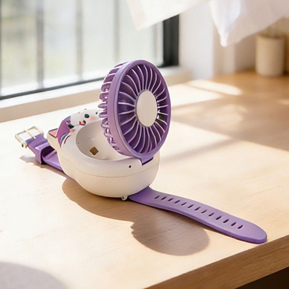 Quiet Operation Wearable Wrist Fan Adjustable Strap Portable Mini Fan Outdoor Activity