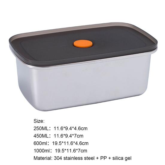 Microwaveable Lunch Box Leakproof 304 Stainless Steel Easy To Clean Food Storage Container