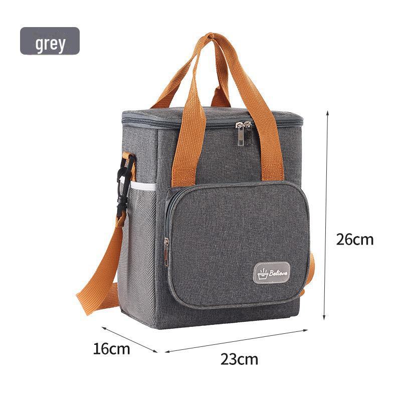Dual-Layer Insulated Lunch Bag: Thickened Design for Office or Student Use