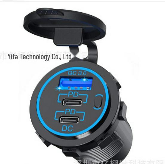 Водонепроницаемое USB-зарядное устройство с питанием для автомобиля/мотоцикла — быстрая зарядка мобильных устройств