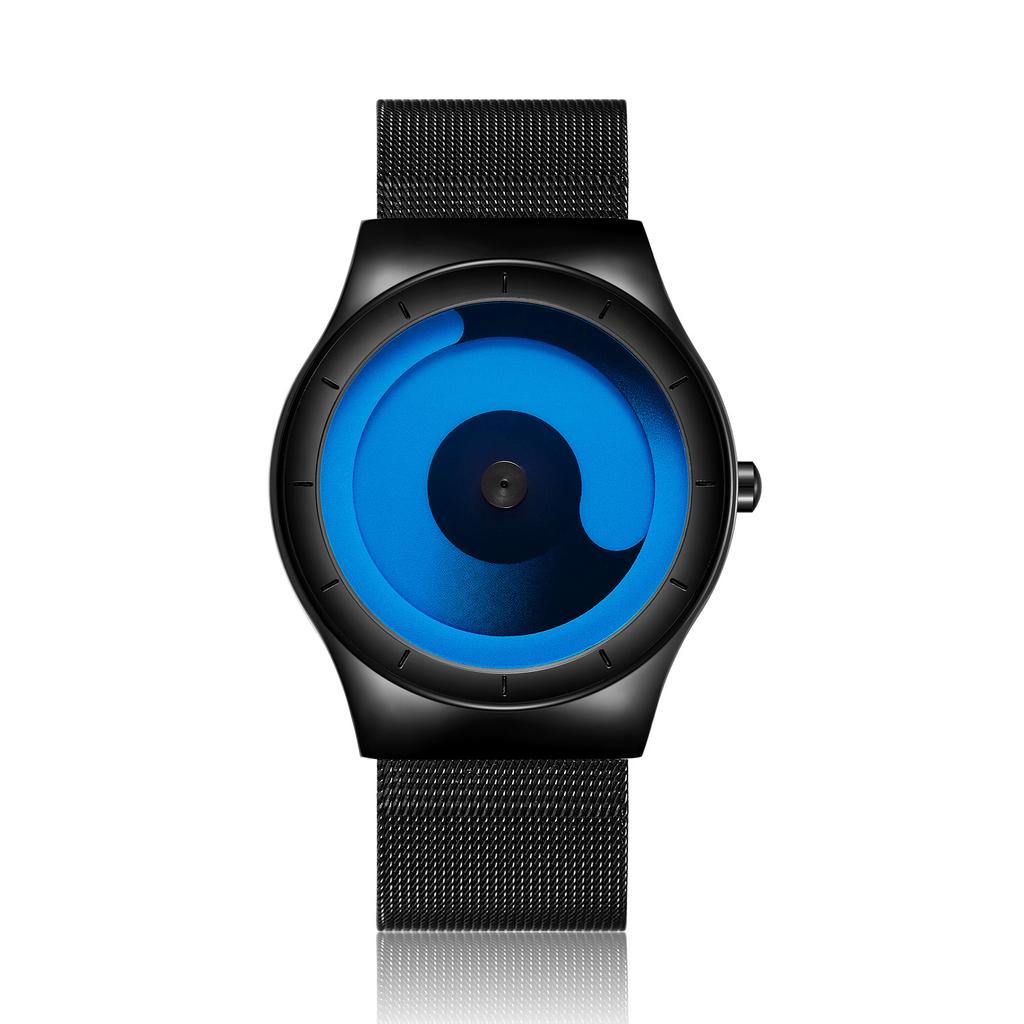 Модные трендовые мужские часы, персонализированный креатив, без стрелок, звездный вихрь, круглый циферблат, кварцевые часы, relojes para hombres