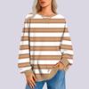 Women's Casual Striped Pullover Long Sleeve Shirt Oversized Sweatshirt