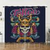 Curtains Skull Rose Flower Mushroom Magic Wind Curtain Digital Printing Blackout Curtain No Punching