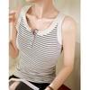 Women's Button Camisole Cover Side Breasts Anti-glare Outside Cotton Vest