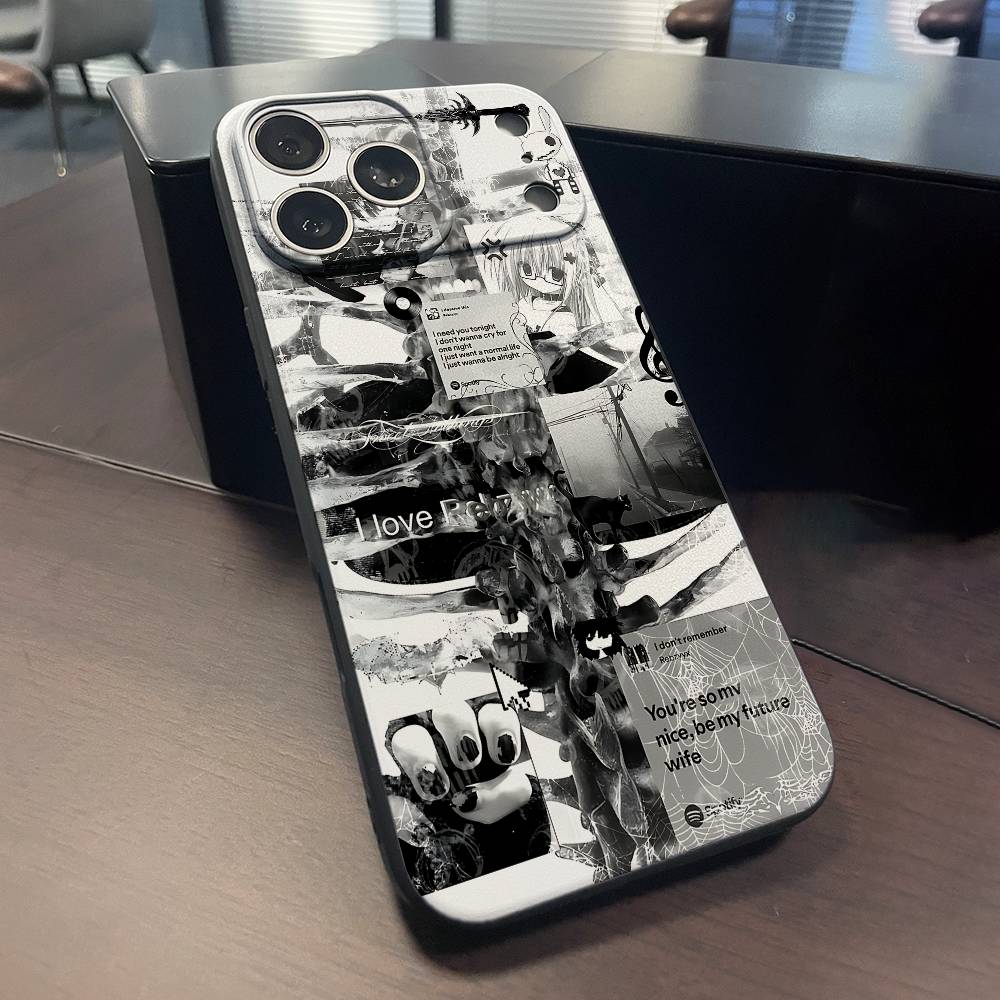 Emo Idk Dark Phone Case For iPhone 15,16,17,13,14,11,12,Pro,Max,Plus,E,Air,Mini Protect Shell