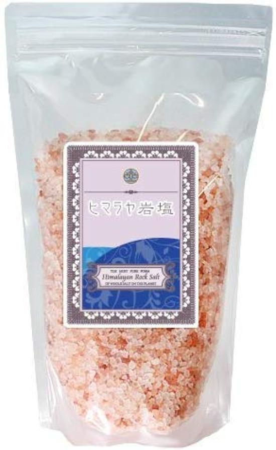 Natural Himalayan Rock Mineral Bath Salts Convenient Stand Pack with Measuring Spoon Salt, Pink, 1kg, (for Bathing),