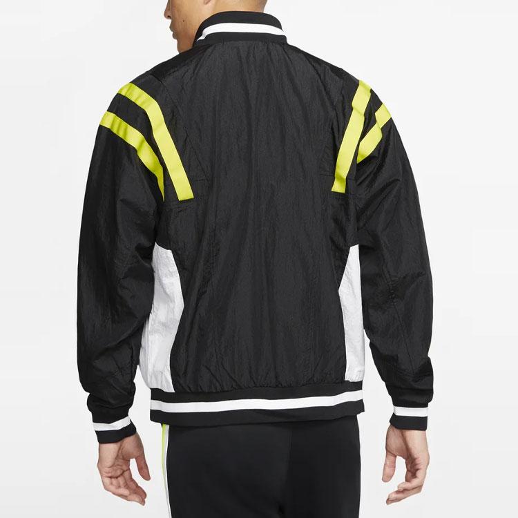 Nike Color-Block Sports Woven Logo Jacket Men Outerwear Black CJ4922-010
