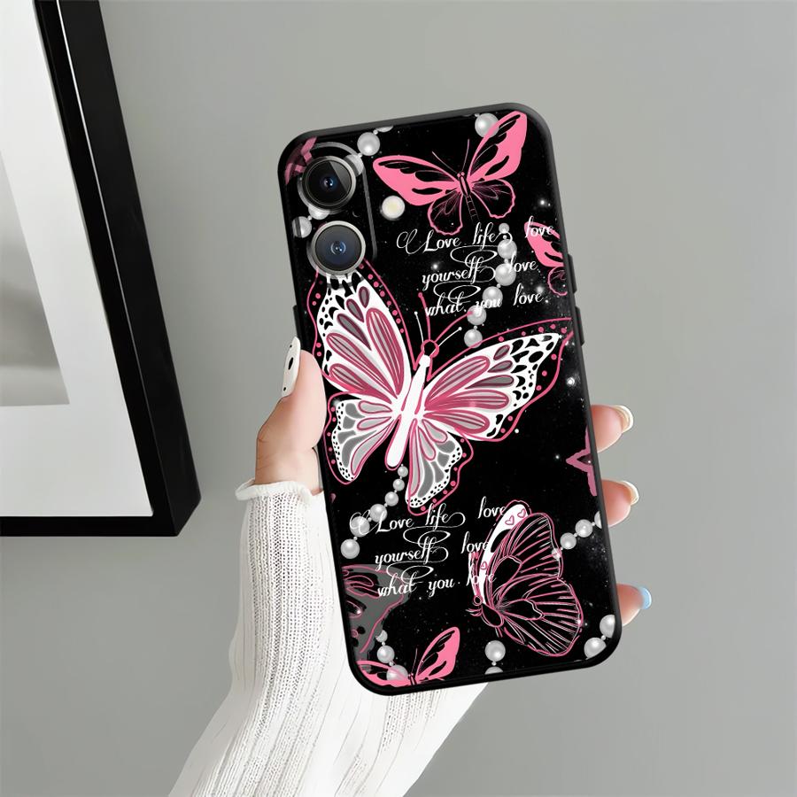 Чехол для Apple iPhone 17 Pro Max XR XS MAX 15 Pro 7 8 16 12 13 14 11 Air Funda Чехол для телефона Простая Бабочка