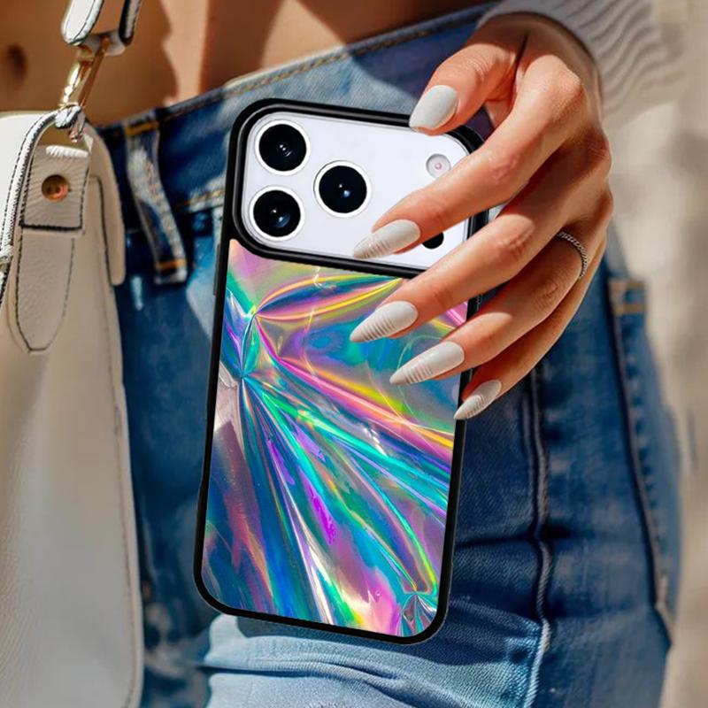 Голографический Доп Триппи Принт Чехол Для Телефона Для iPhone 17 Air 14 15 13 12 Max Чехол Для Apple 14 15 16 16e 11 Pro Max Plus