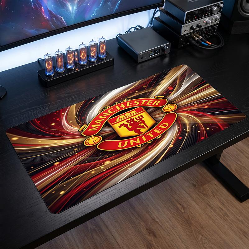 Большой игровой коврик для мыши Manchester United, нескользящий, мягкая резина, для офисного стола, ноутбука, компьютера, Декор