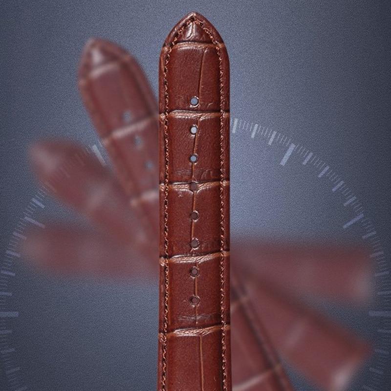 Ремешок для часов из натуральной кожи 12 мм-22 мм, ремешки для наручных часов, ремешки для часов, высокое качество, черный, белый, красный, коричневый