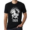 Men's Vintage Tee Shirt Graphic T Shirt Baseball Since 1969 Deep Black White Text