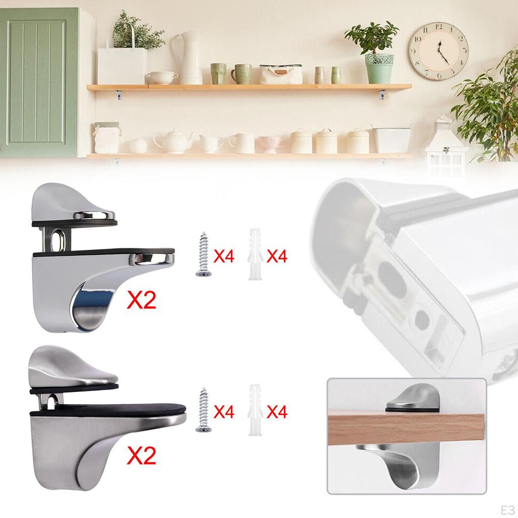 Кронштейн для стеклянной полки для дерева и стекла, полный монтажный комплект