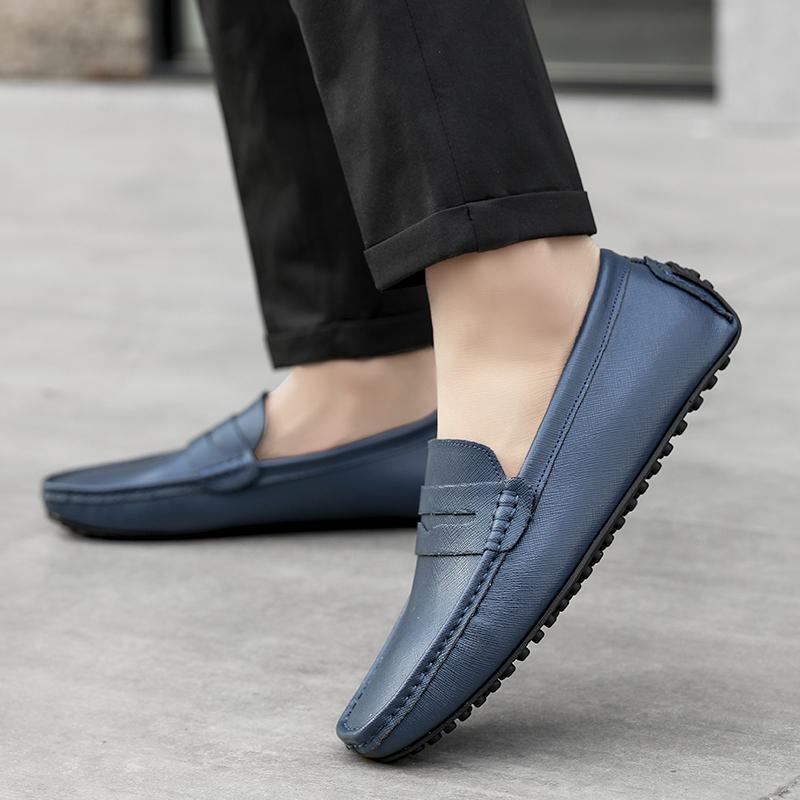 Модные туфли для вождения из натуральной кожи, мужские туфли, весна-осень, мягкие повседневные деловые туфли в горошек, мужские туфли на плоской подошве, мокасины мужские