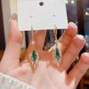 Зеленые серьги с модными и темпераментными женскими ювелирными украшениями на свадьбу и помолвку, подарки