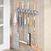 No-Drill Space Aluminum Mop & Broom Storage Clips