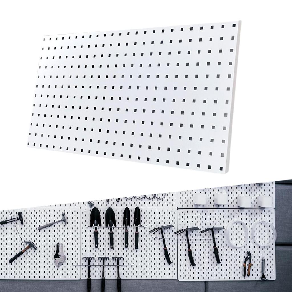 Настенный органайзер Pegboard, настенная панель Pegboard, металлическая, экономящая пространство, универсальная, 35,43 дюйма x 17,72 дюйма, организация гаража для мастерской