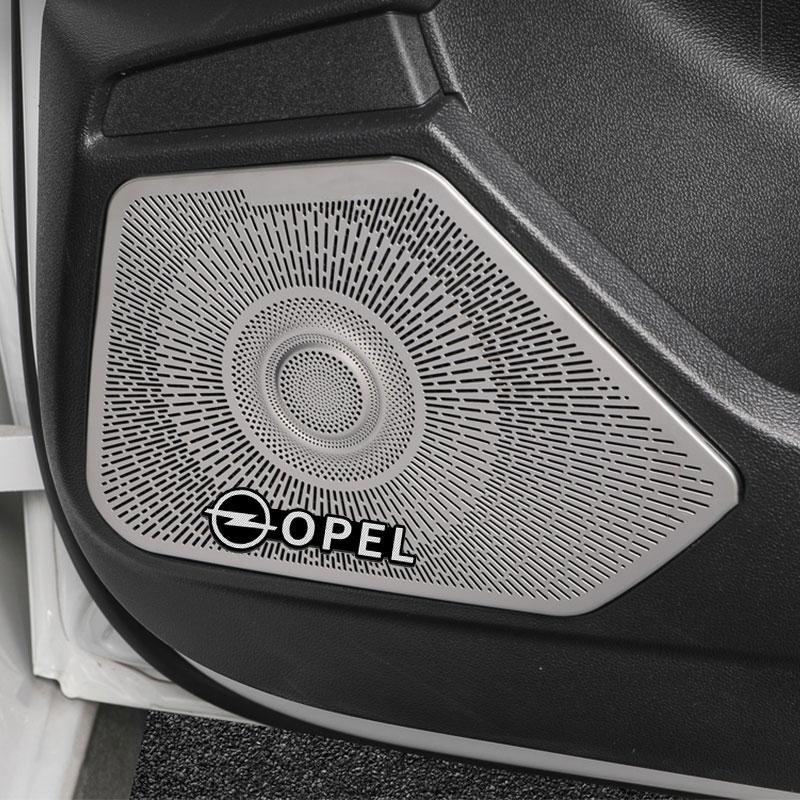 3D aluminum speaker stereo speaker badge emblem Sticker For Opel Astra j Astra g Corsa Zafira b Mokka Vivaro Meriva Accessories