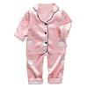 Boys Girls Kids Pajama Sets Autumn Winter Long Sleeve Children's Tops+Pants Pajamas Sleepwear Silk Pyjamas Sets for Kids