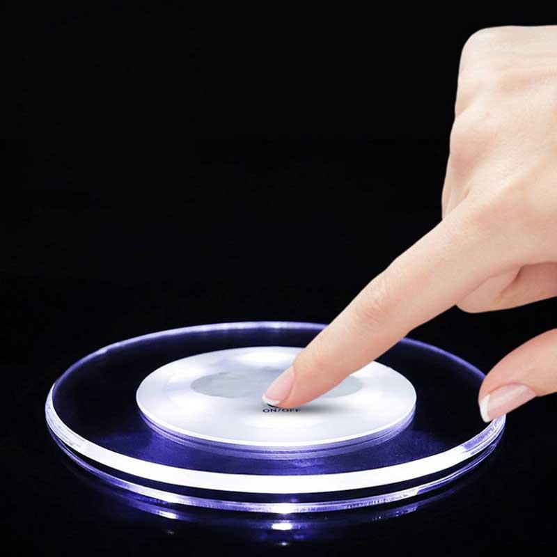 Акриловый Кристалл Ультратонкий Креатив Светодиодная Светящаяся Подставка Бар Коктейль Флэш Основа Вечеринка Подставка