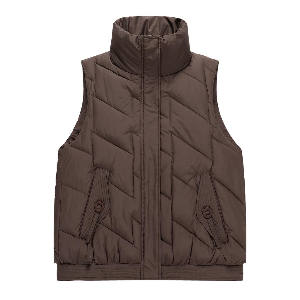 Down Cotton Vest Women's 2024 Autumn and Winter New Korean Version Stand-up Collar Fashionable Loose Warm Thickened Vest Jacket