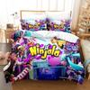 Игровой постельный комплект Ninjala Односпальный Полуторный Двуспальный Квинсайз Кингсайз Комплект для кровати Взрослый Детский Спальня Комплекты пододеяльников 3D-принт Каваи Дети Camas