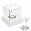 Tabletop Bioethanol Fireplace TANGO3 TÜV White Set