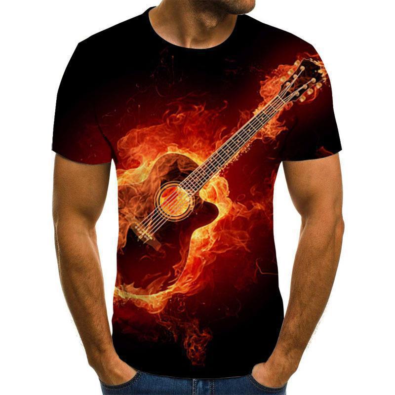Летний круглый вырез с 3D-принтом, модные повседневные мужские футболки с коротким рукавом