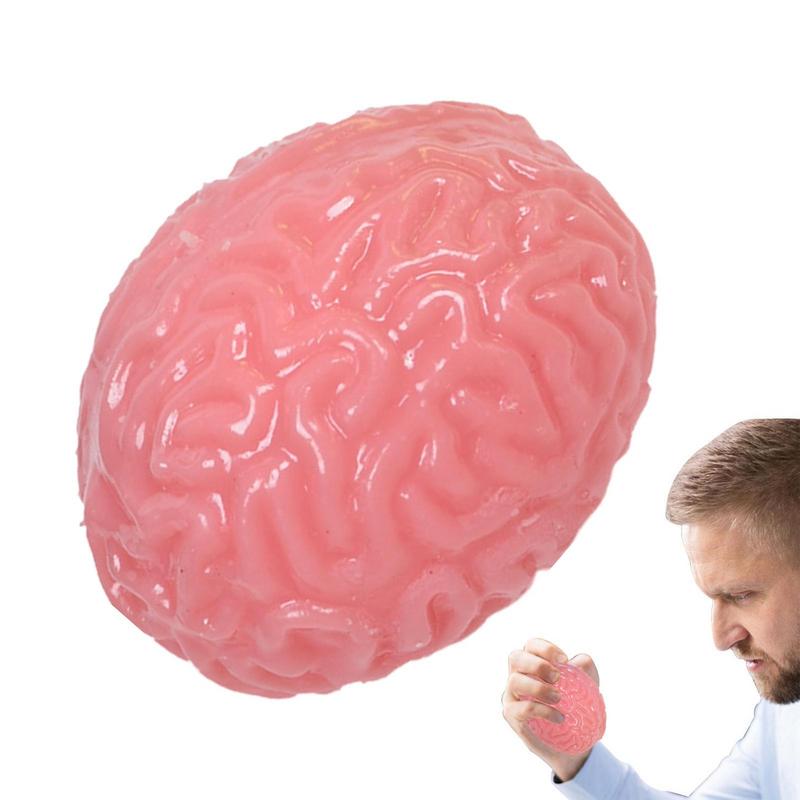Realistic Antistress Toys Novelty Brain Toy Squeezable Relieve Stress Ball Squishy Brain Toy Halloween Decor