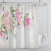 Растения Графическая Шторка для душа Водонепроницаемая Шторка для душа Полиэстеровая ткань 3D-печать Занавески для ванной Комнатный декор с крючками