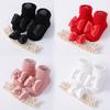 Baby Girl Non-slip Socks with Headband Toddler Socks Bowknot Solid Color Sweet Princess Socks