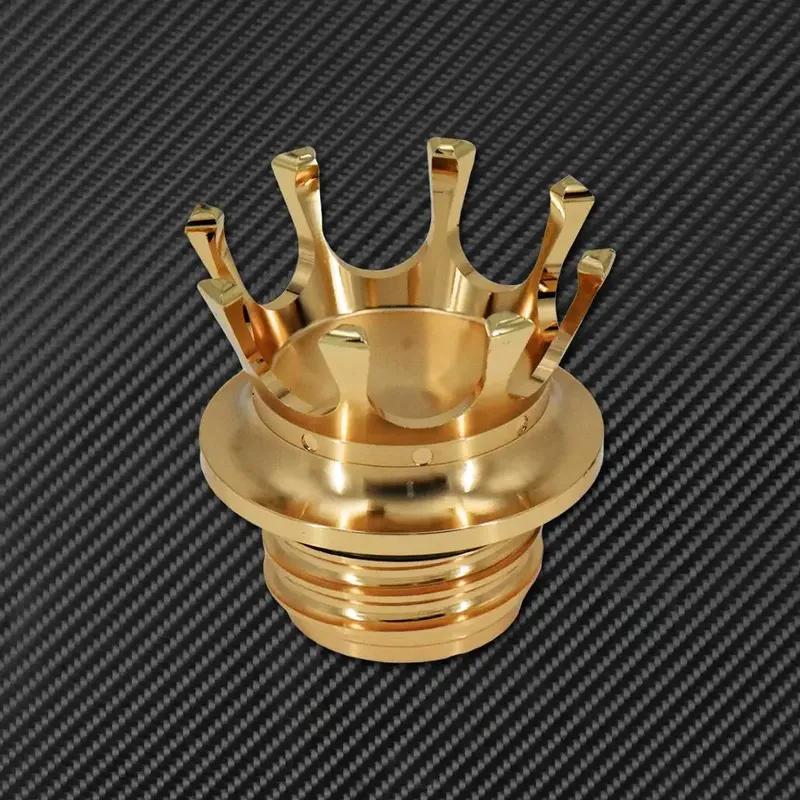 Mactions Crown Style Vented Fuel Tank Cap Gas Cap For Harley Sportster XL 883 1200 Touring Road King Dyna Softail Custom