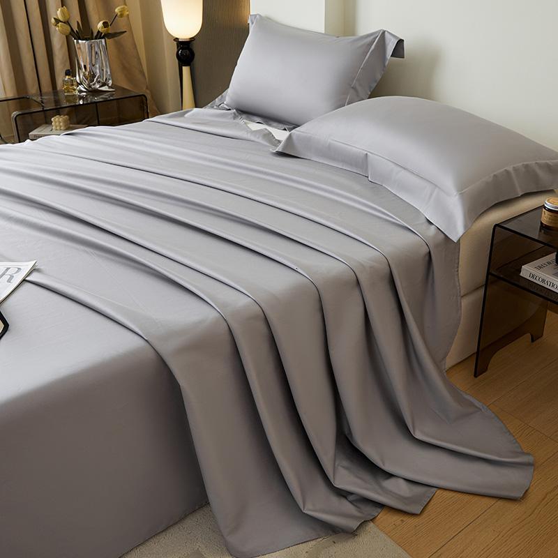 Silk 100% All Cotton Long Staple Cotton Bed Sheet Bed Linen Solid Color