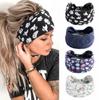 Men and Women Hairband Wide Elastic Soft Boho Headband Leopard Print Yoga Sport Headband Halloween and Christmas Headband Pumpkin Skull Ghost Headband