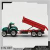 384pcs MOC red dump truck bed model, custom building blocks, DIY assembly, educational farm vehicle toy, suitable for children