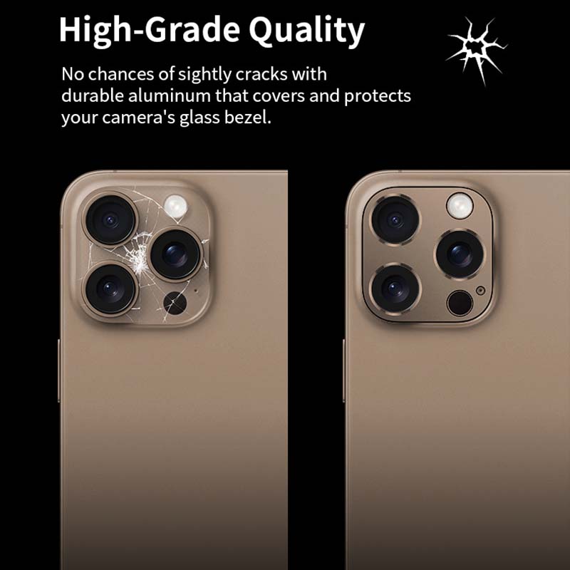 For Apple iPhone 16 Plus Pro Max Luxury Camera Circle Plating Metal Lens Anti-scrached Case Cover Bumper Protection Ring Guard Protector