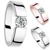 Унисекс Круглый Цирконий Инкрустированное Кольцо На Палец Свадьба Обручальное Ювелирное Подарок