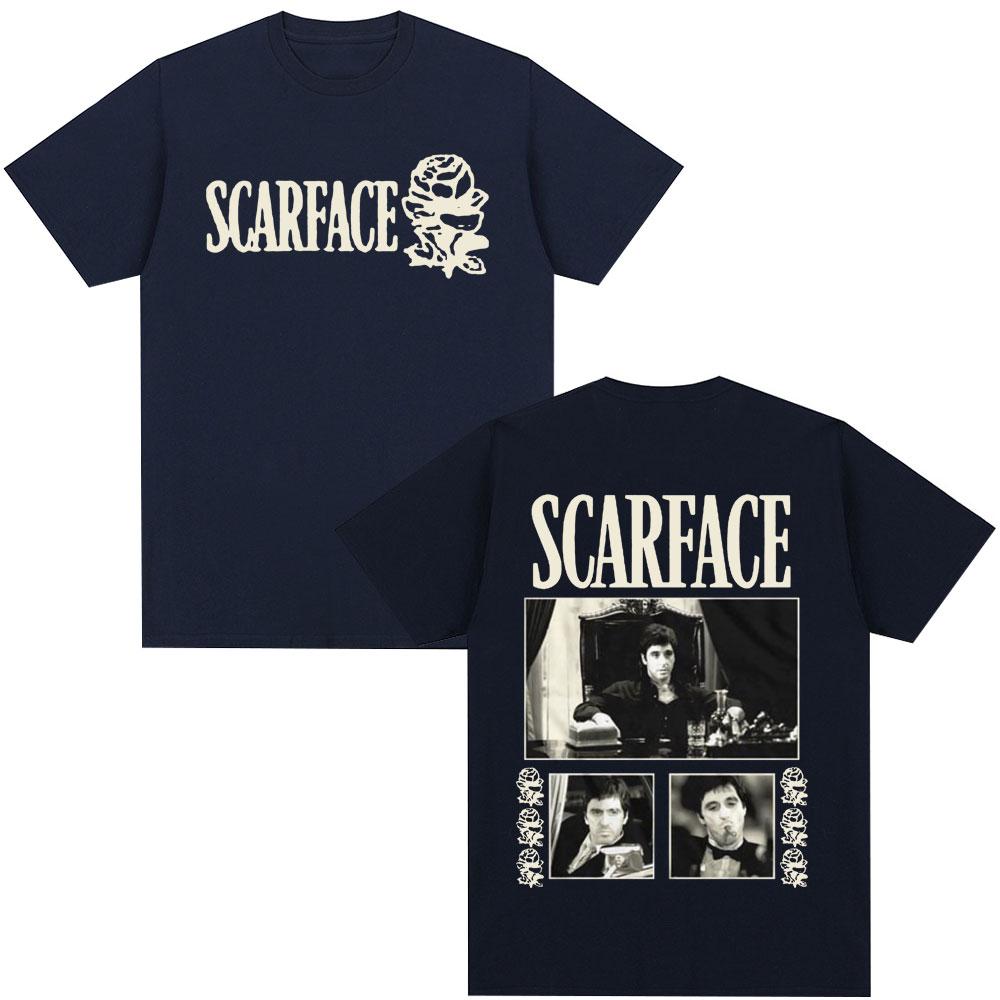 Scarface Print TShirt Tony Montana Alexander Pasiono Classical Gothic Style TShirt Unisexs Womens