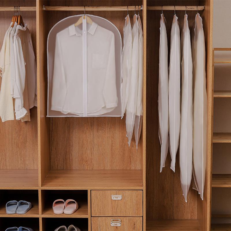 1 шт. PEVA прозрачный чехол для одежды, пылезащитный чехол для домашнего пальто, костюма, пылезащитный чехол для одежды, пылезащитная сумка-органайзер