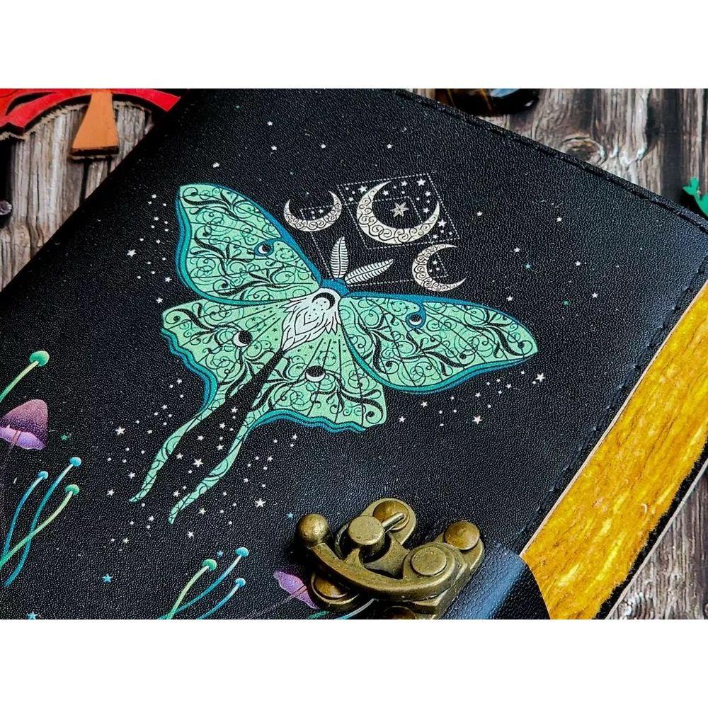 Кожаный журнал Волшебник заклинаний Кошачья книга Пустой блокнот Книга теней Виккан