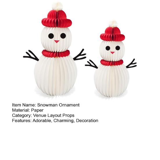 Бумажные сотовые украшения-снеговики 3D сотовая рождественская настольная центральная композиция-снеговик для зимнего украшения стола домашнего декора
