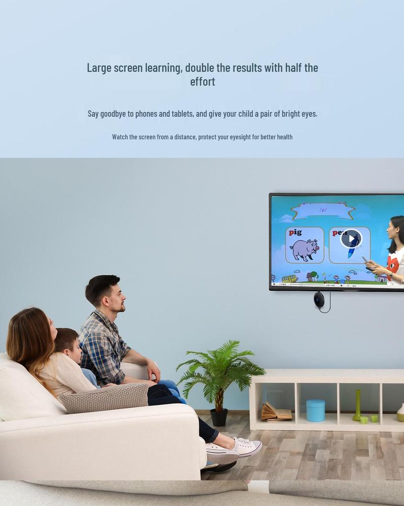 Беспроводное устройство для зеркалирования экрана HDMI для телевизора и мобильного телефона - HD-проекция, вертикальный и горизонтальный экран, улучшенная версия, без обрезки экрана