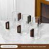 High-Temperature Resistant Tea Cup Set: Thickened Borosilicate Glass with Wooden Pistol Grip Handle
