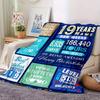 19 Years Birthday Celebration Four Seasons Blanket Customized With Your Name Lightweight And Warm Perfect Gift For Home Office Camping Sofa Travel