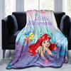 1pc, Disney The Little Mermaid Ariel & Flounder Throw Blanket Soft Coverlet for Bed, Couch, Travel, Camping, Car, Beach, Office Nap