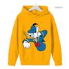 2024 New Disney Donald Duck Spring And Autumn Children Boys And Girls With Hoodies Sweaters Cartoons Children's Clothes Baby Clo