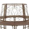 Tree Bench 8 Seater Ø 160 x 89 cm Steel Antique Brown Round